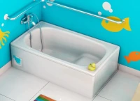 Стальная ванна BLB Europa mini Europa Mini B05E 105x70 см, пристенная, на ножках A05EROS30, с сиденьем