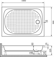 Поддон для душа RGW Lux TN 16180290-21 100x90 Поддон для душа RGW Lux TN 16180290-21 100x90