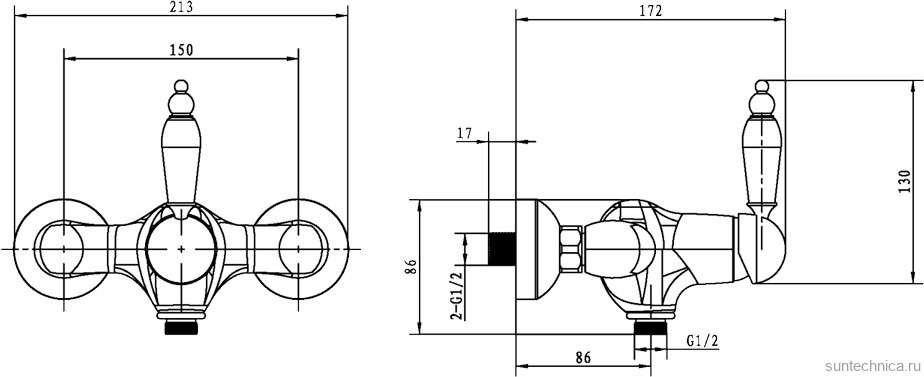 Душевой комплект Смеситель для душа Boheme Provanse Ripresa 364 + Гарнитур Medici 407