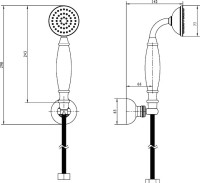 Душевой комплект Смеситель для душа Boheme Provanse Ripresa 364 + Гарнитур Medici 407