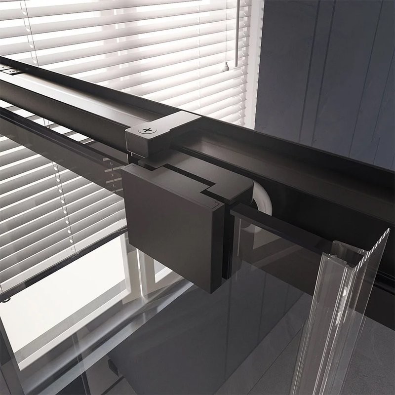 Душевой уголок Veconi Premium Trento PTC-SP-30B 140x90, профиль черный матовый, стекло прозрачное