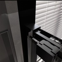 Душевой уголок Veconi Premium Trento PTC-SP-30B 140x90, профиль черный матовый, стекло прозрачное