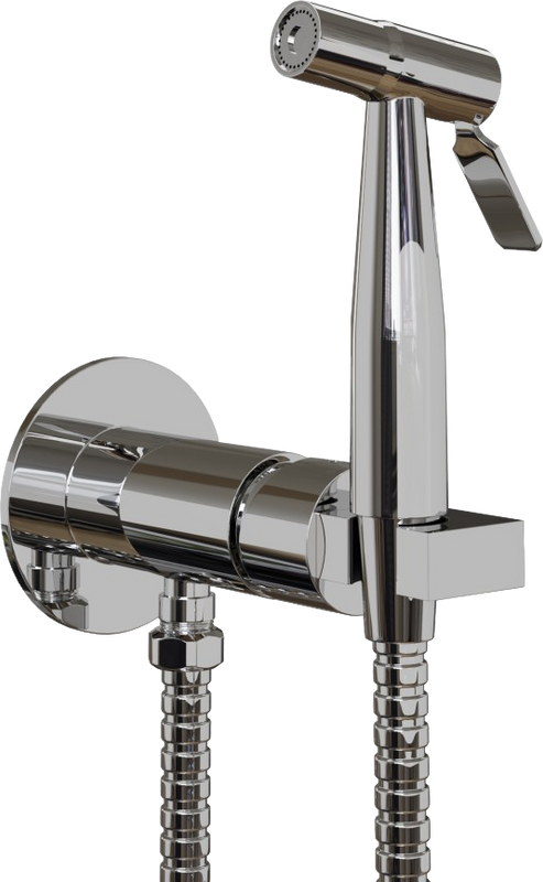 Гигиенический душ Paini Castello Round CACR442R со смесителем, С ВНУТРЕННЕЙ ЧАСТЬЮ, хром