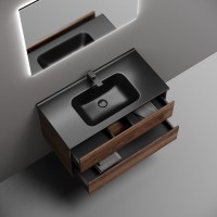 Тумба с раковиной Sancos Marmi 2.0 90 дуб чарльстон, раковина CN7002MB