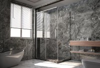 Душевой уголок Veconi Premium Trento PTC-SP-40CH 130x80, профиль хром, стекло прозрачное