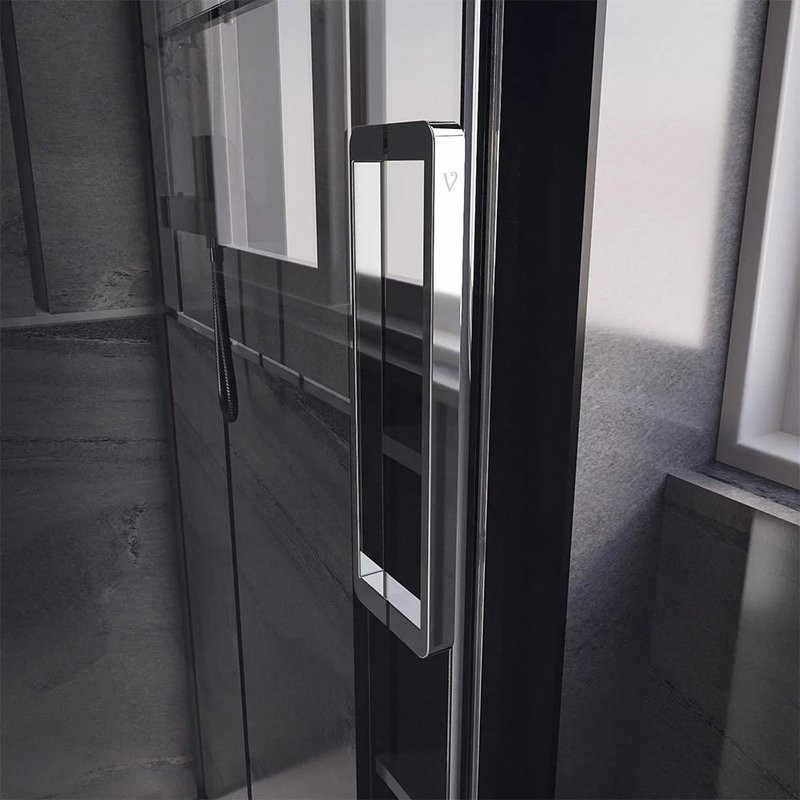 Душевой уголок Veconi Premium Trento PTC-SP-40CH 130x80, профиль хром, стекло прозрачное