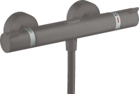 Термостатический смеситель Hansgrohe Ecostat Comfort 13116340 для душа, шлифованный черный хром