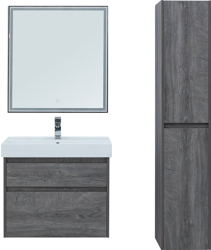 Мебель для ванной комнаты Aquanet Nova Lite 75 дуб рошелье, 2 ящика