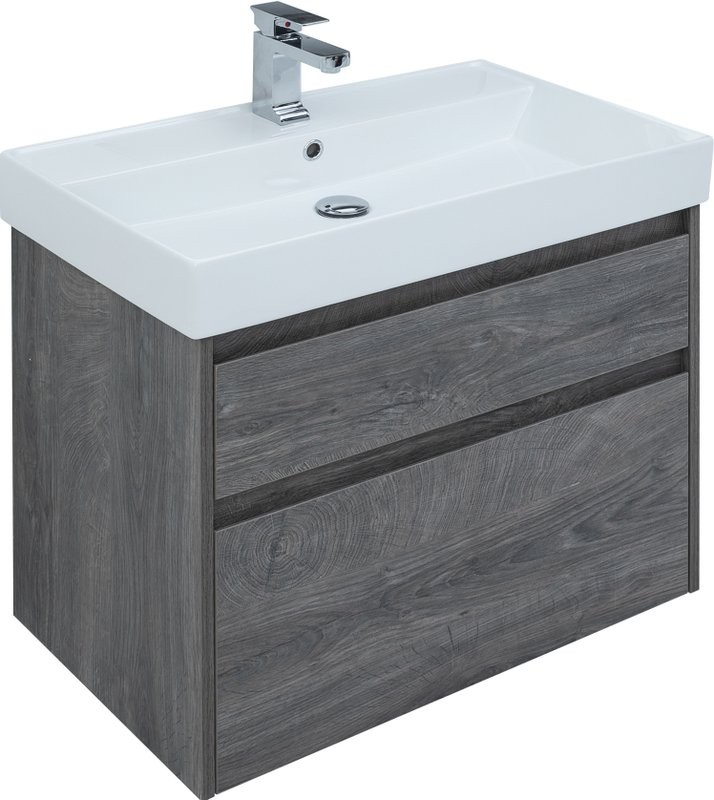 Мебель для ванной комнаты Aquanet Nova Lite 75 дуб рошелье, 2 ящика