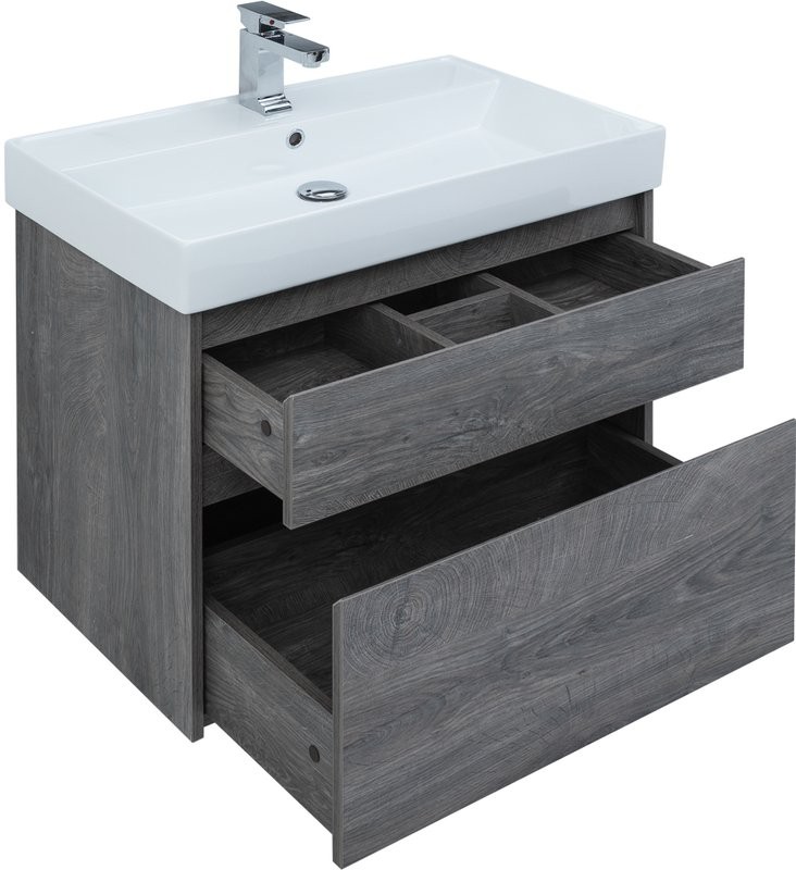 Мебель для ванной комнаты Aquanet Nova Lite 75 дуб рошелье, 2 ящика