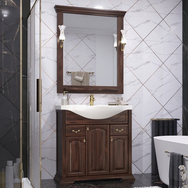 Мебель для ванной комнаты Opadiris Риспекто 85 нагал, с раковиной Сенеж