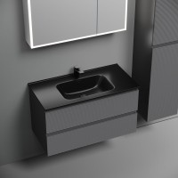 Мебель для ванной комнаты Sancos Folk 90 grey soft, раковина CN7002MB