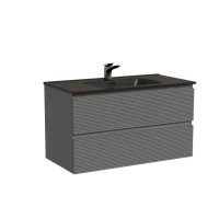 Мебель для ванной комнаты Sancos Folk 90 grey soft, раковина CN7002MB