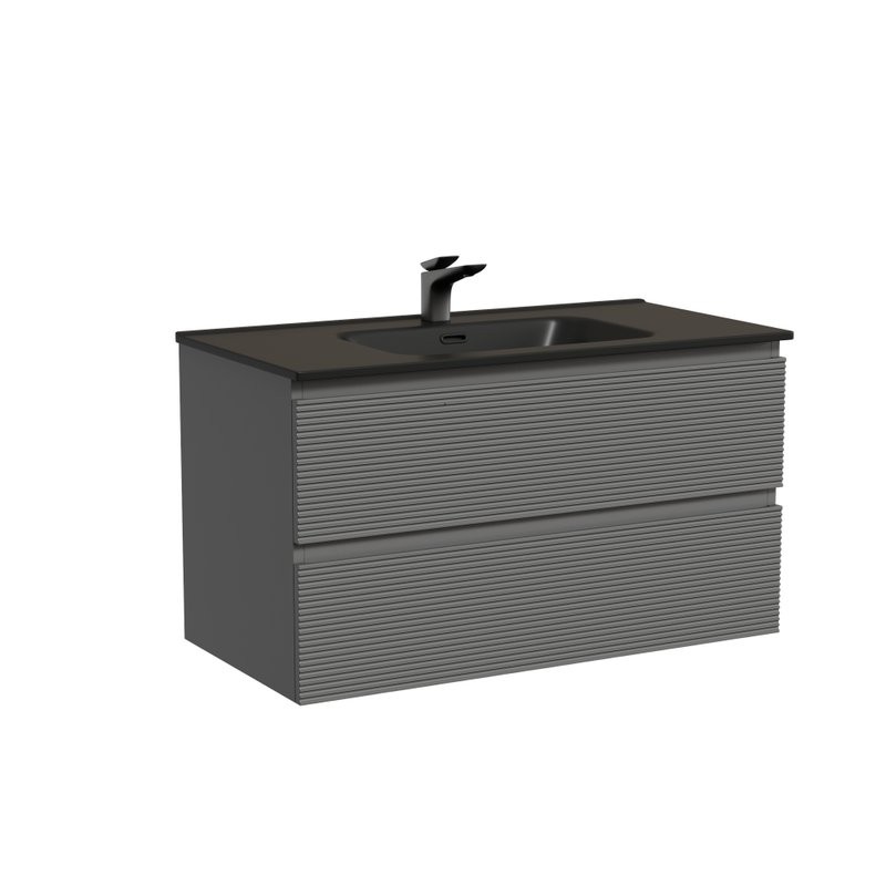 Мебель для ванной комнаты Sancos Folk 90 grey soft, раковина CN7002MB