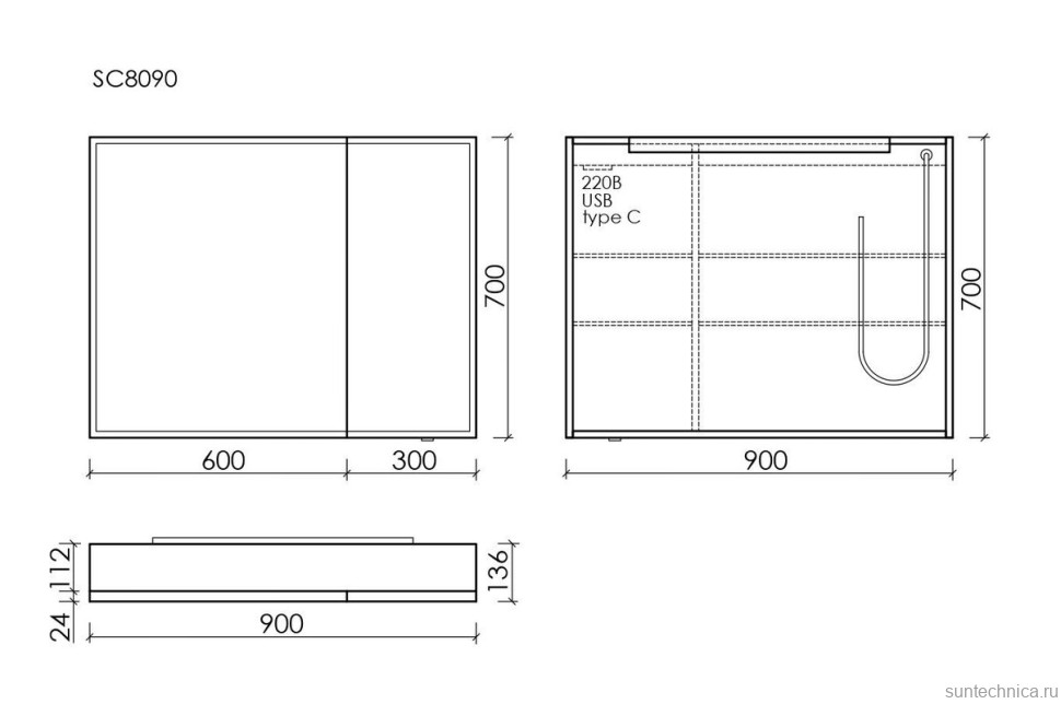 Мебель для ванной комнаты Sancos Folk 90 grey soft, раковина CN7002MB