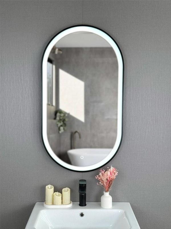 Зеркало Alavann Wave 52х92 см, с подсветкой