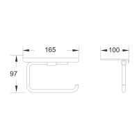 Держатель для туалетной бумаги с полочкой Shevanik SZ15, хром