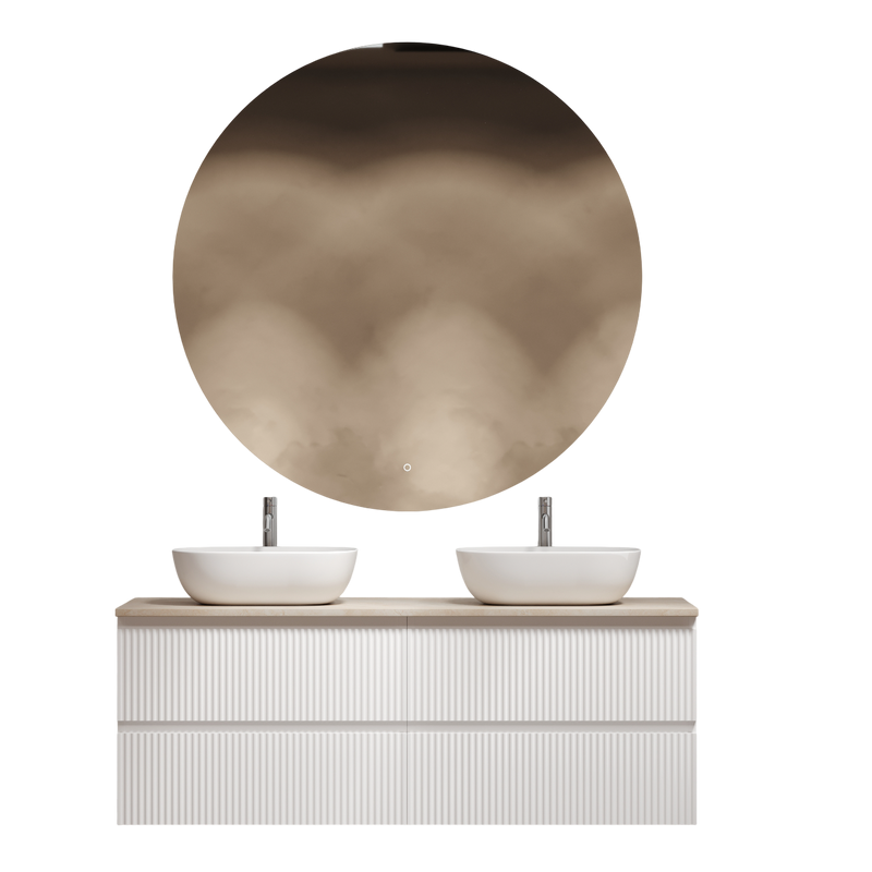 Мебель для ванной комнаты Sancos Snob R 140 bianco, столешница бежевая TT140A2X, раковина CN6009