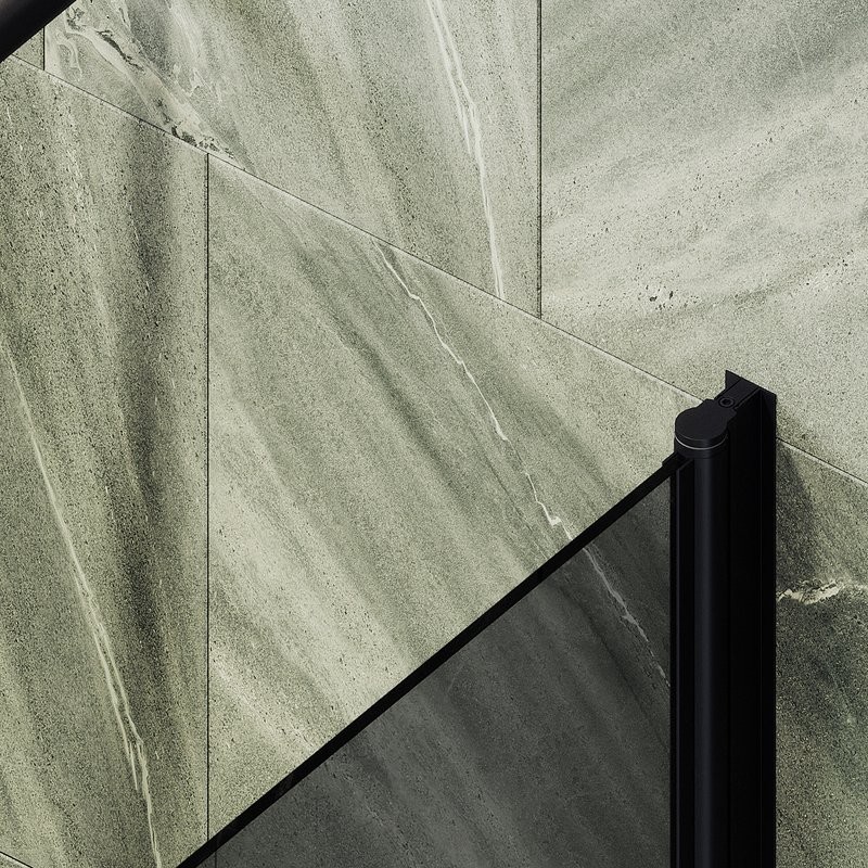 Шторка на ванну Maybahglass MGV-623-6 80x140, профиль черный, стекло графит