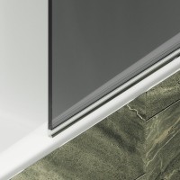 Шторка на ванну Maybahglass MGV-623-6 80x140, профиль черный, стекло графит