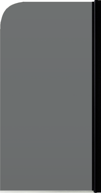 Шторка на ванну Maybahglass MGV-623-6 80x140, профиль черный, стекло графит