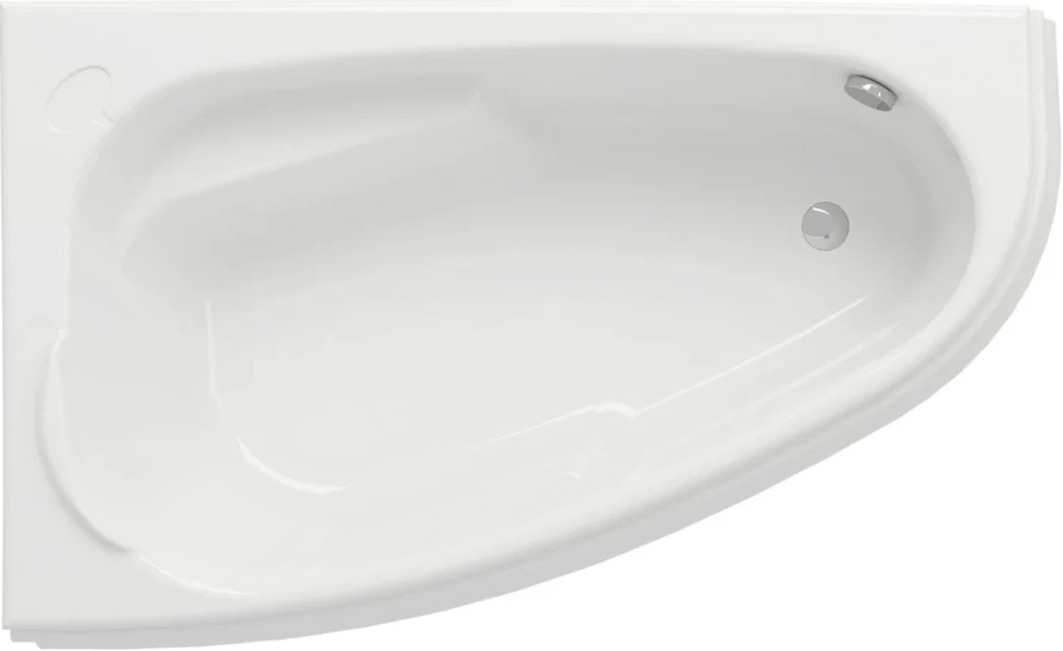 Акриловая ванна Cersanit Joanna L 160x95 см, угловая, левая, встраиваемая, ультрабелая, асимметричная, на ножках
