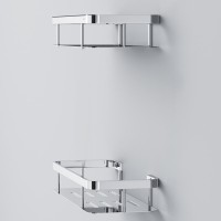 Полка AM.PM Sense L A7453200 2-ярусная, хром Полка AM.PM Sense L A7453200 2-ярусная, хром