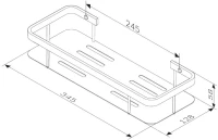 Полка AM.PM Sense L A7453200 2-ярусная, хром Полка AM.PM Sense L A7453200 2-ярусная, хром