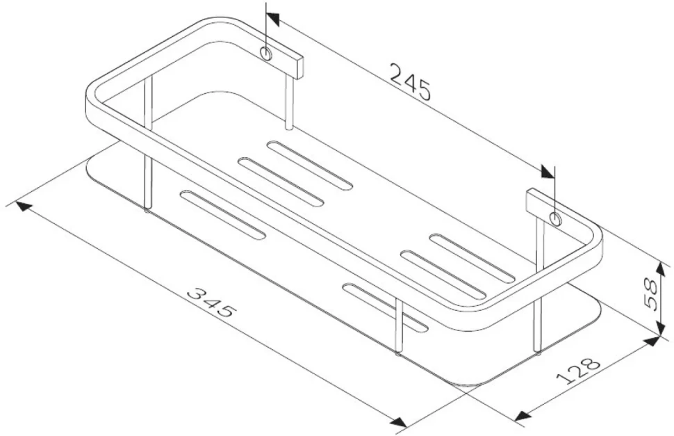Полка AM.PM Sense L A7453200 2-ярусная, хром
