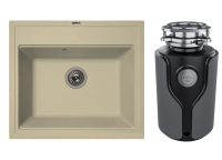 Комплект Мойка Florentina Липси 600 шампань + Измельчитель KUCHENSTERN Muhle