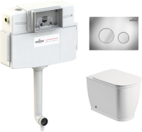 Комплект Lavinia Boho Унитаз приставной Bell Pro 33014040 + Крышка-сиденье Bell Pro 33290100 с микролифтом + Бачок скрытого монтажа RelFix 38020010 + Кнопка RelFix 3805002C