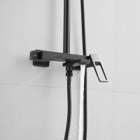 Душевая стойка Shevanik S6836H черная