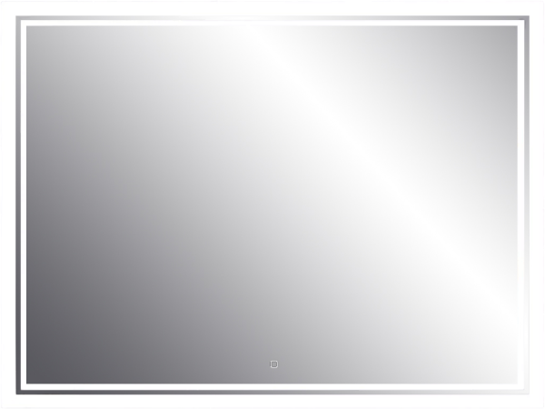 Зеркало Emmy Аврора 250696 100х80, белое, с LED-подсветкой