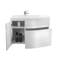 Мебель для ванной комнаты Belux Токио 80 R подвесная, белая глянцевая