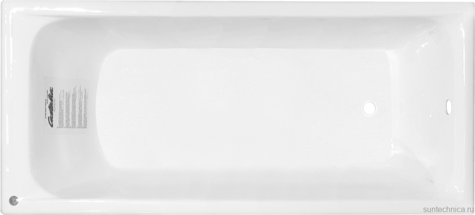 Чугунная ванна Castalia Prime S2021 180x80 см, пристенная, белая, на ножках