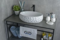 Накладная раковина GID Lago 9030wf 48 глянцевая белая, овальная, фаянс