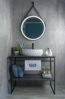 Накладная раковина GID Lago 9030wf 48 глянцевая белая, овальная, фаянс