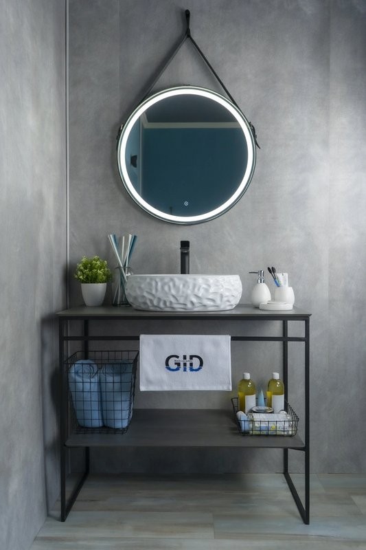 Накладная раковина GID Lago 9030wf 48 глянцевая белая, овальная, фаянс