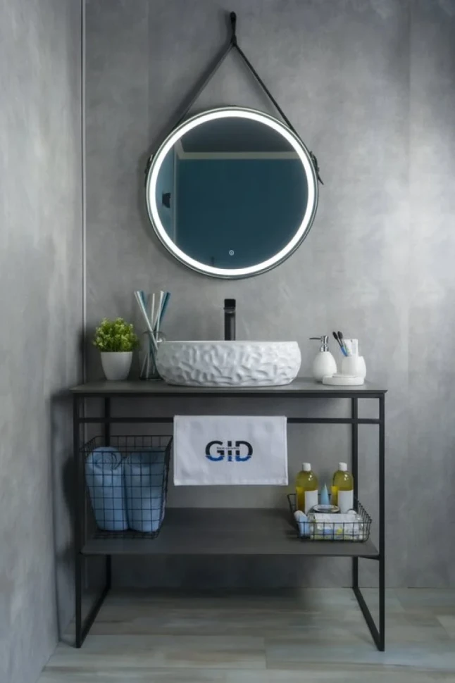 Накладная раковина GID Lago 9030wf 48 глянцевая белая, овальная, фаянс