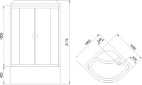 Душевая кабина Royal Bath NRW RB100NRW-C-CH+Р с высоким поддоном, с хамамом и сиденьем