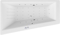 Акриловая ванна Excellent Sfera Sfera WAEX.SFL17.NANO 170x100 см, угловая, левая, встраиваемая, с гидромассажем, белая, асимметричная, со сливом-переливом