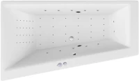 Акриловая ванна Excellent Sfera Sfera WAEX.SFL17.NANO 170x100 см, угловая, левая, встраиваемая, с гидромассажем, белая, асимметричная, со сливом-переливом