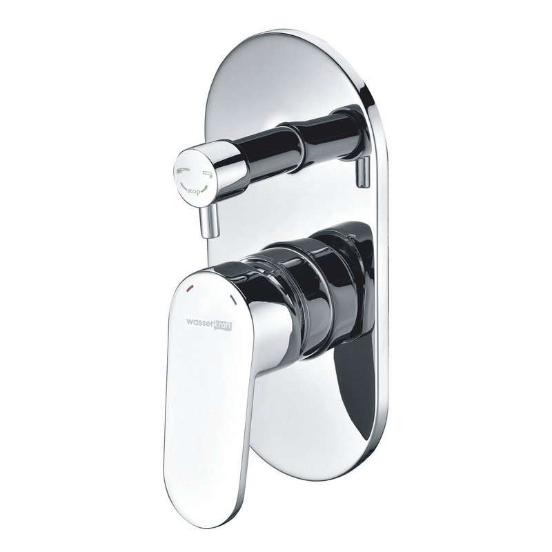 Душевой комплект Смеситель Wasserkraft Donau 5341, С ВНУТРЕННЕЙ ЧАСТЬЮ + Гарнитур + Подключение A134 + Излив Lemark LM7881C, для ванны