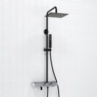 Душевая стойка Wasserkraft Abens 2000 A114.255.218.CB Thermo с термостатом, черная