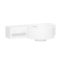 Раковина подвесная Belux Аврора 4810924297648 R 55 матовая белая, прямоугольная, искусственный камень, со столешницей слева