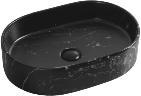 Накладная раковина Ceruttispa CR0055B MMB2 50, мрамор матовый черный