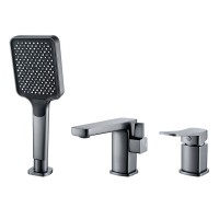 Смеситель на борт ванны Shevanik S9912T оружейная сталь Смеситель на борт ванны Shevanik S9912T оружейная сталь