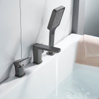 Смеситель на борт ванны Shevanik S9912T оружейная сталь Смеситель на борт ванны Shevanik S9912T оружейная сталь