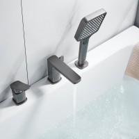 Смеситель на борт ванны Shevanik S9912T оружейная сталь Смеситель на борт ванны Shevanik S9912T оружейная сталь