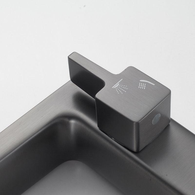 Смеситель на борт ванны Shevanik S9912T оружейная сталь